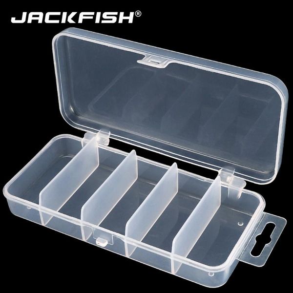 

fishing accessories jackfish pvc box 40g/17.6*8.9cm lure storage case 5 compartment connector for carp pesca