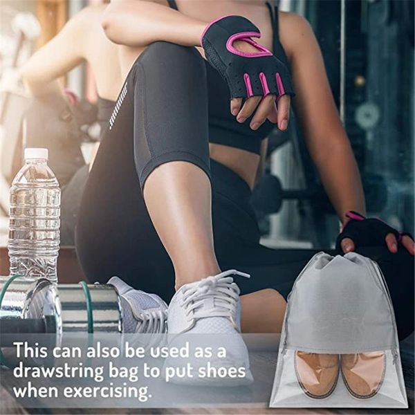 

drawstring shoes storage toiletry case pocketwaterproof 10 pieces travel shoe package large non-woven fabric bag l*5 bags