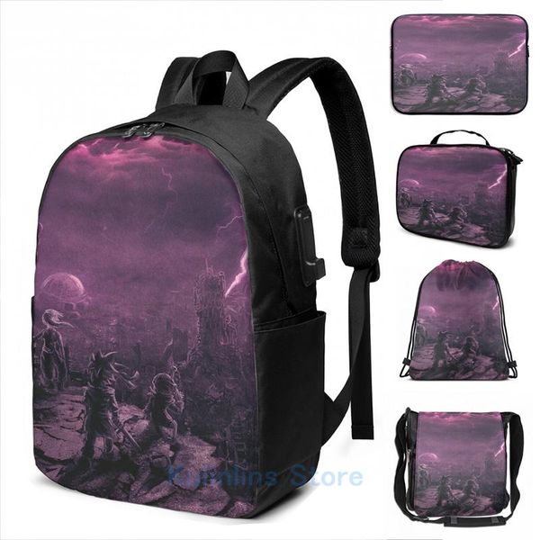 

backpack graphic print chrono trigger culture [chronicles of time] usb charge men school bags women bag travel laptop