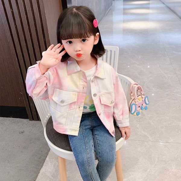 

jackets coat for girl printed girls coats outerwear casual style kids spring autumn clothes, Blue;gray