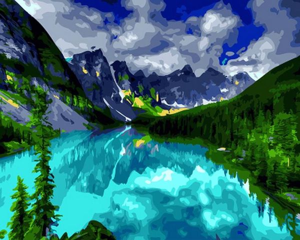 

paintings unframe diy picture oil painting by numbers paint number for home decor canvas 5065cm lake and mountain