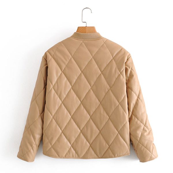 

wool women's jacket pu round neck single breasted aviator plaid chic korean harajuku fashion simple female coat, Black