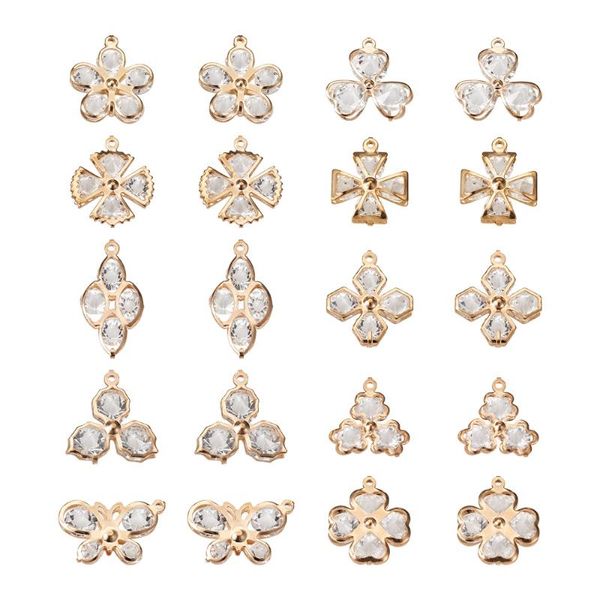 

charms crystal alloy rhinestone golden metal crown/heart/flower/satr charm pendant for diy jewelry necklaces bracelets making, Bronze;silver