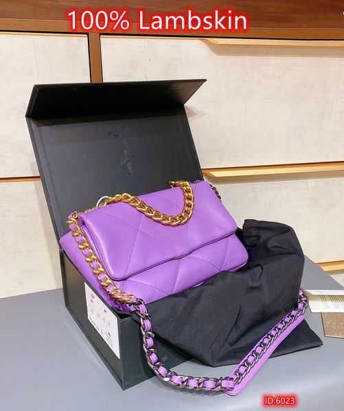 

women's classic fashion luxury designer brand flap handbag leather lambskin golden silver chain single shoulder cross-body bag