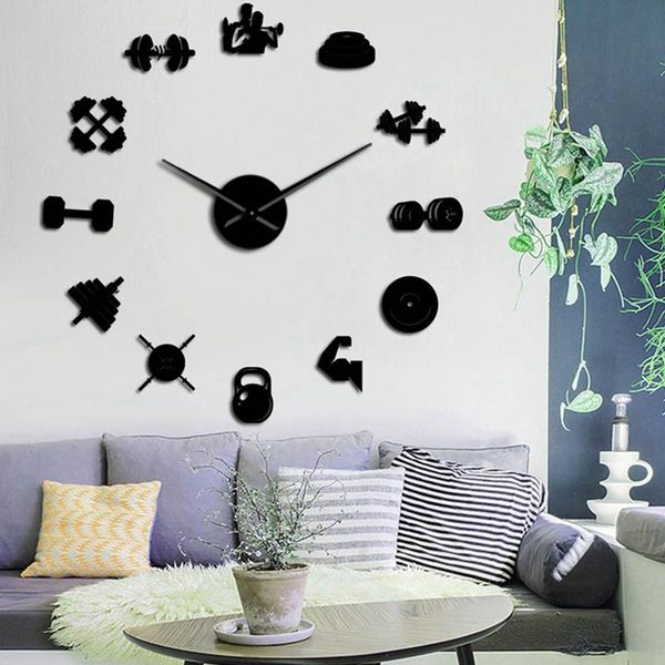 

modern quartz clocks diy 3d big wall clock sticker for living room decor