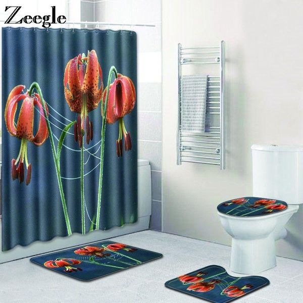 

bath mats zeegle mat set and shower curtain toilet cover saet anti slip bathroom doormat absorbent washable