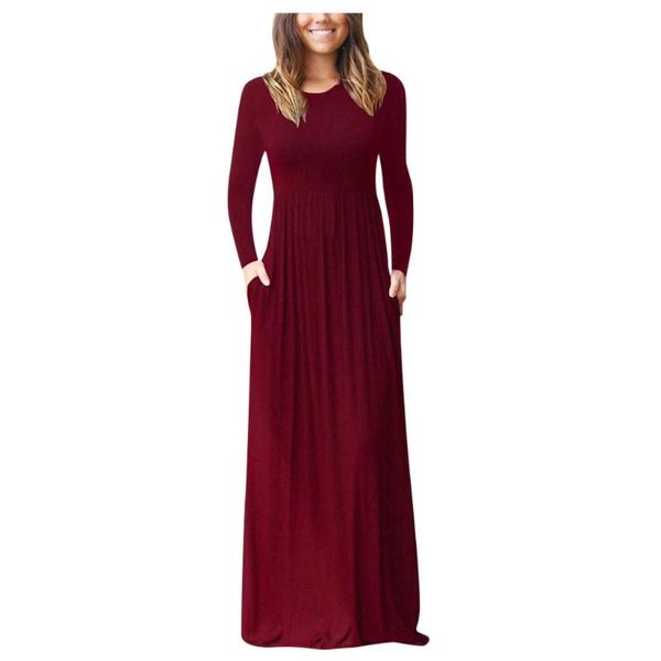 

ropa mujer dress women roupa feminina women's casual long sleeve round neck solid tank vestidos verano 2021 dresses, Black;gray