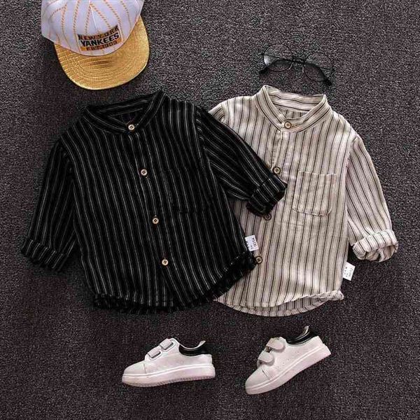 

toddler boys shirts long sleeve strip shirt for kids spring children clothes casual cotton 0 5y, White;black