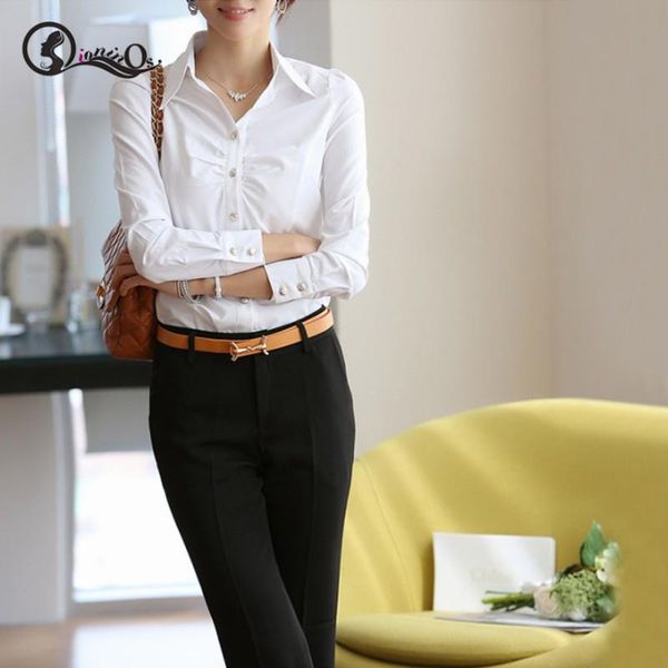 

spring women white shirt female blouse long sleeve casual turn-down collar ol style loose korean blouses women's & shirts
