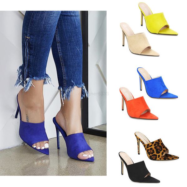 

briana simmi ego bitch ins pointed toe stiletto high heel summer sandals woman shoes candy orange blue green nude black