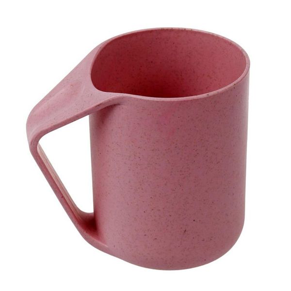 

break-resistant creative coffee/tea mug cup wheat straw + grage pp plastic color:pink mugs