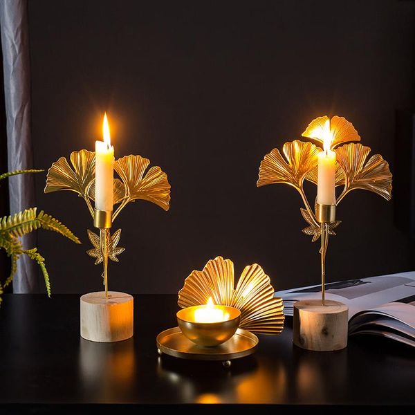 

nordic style golden iron candlestick candle holders home romantic durable candlesticks wedding decoration for living room