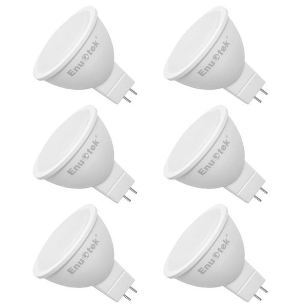 

bulbs 7w mr16 led spot light 120Â° beam angle cool white 5000k 12v dc gu5.3 bi-pin base not dimmable replace 60w halogen lamp