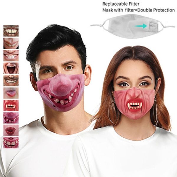 

face digital halloween printing 3d 3 protective mask