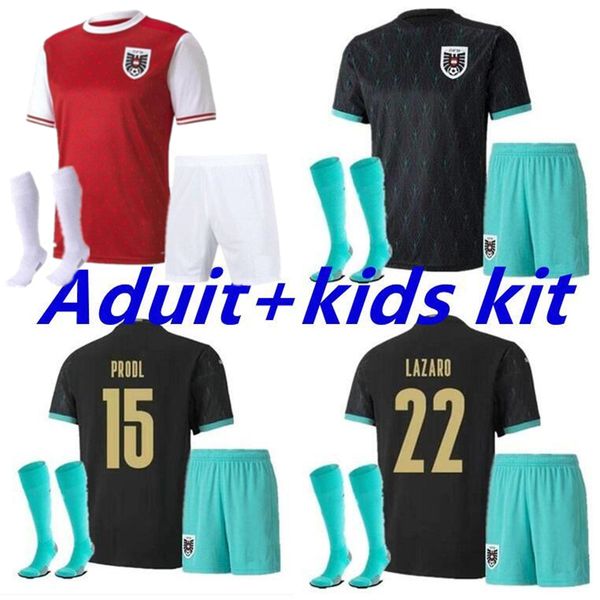 

2021 euro austria national team grillitsch soccer jerseys junuzovic arnautovic jersey alaba sabitzer men kids home away football shirts, Black;yellow