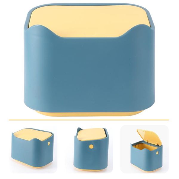 

storage bottles & jars mini trash can deskmultifunction sundries bins waste container bucket -up garbage box for kitchen living room