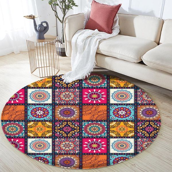 

carpets 2021 mandala style pattern carpet non-slip bath mat soft fluffy good quqlity flannel room bedroom living decorative