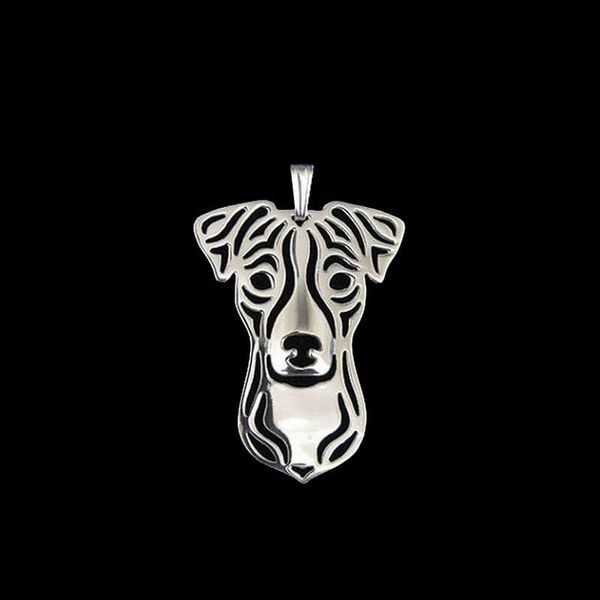 

pendants silver plated dog alloy jack russell terrier jewelry, Black
