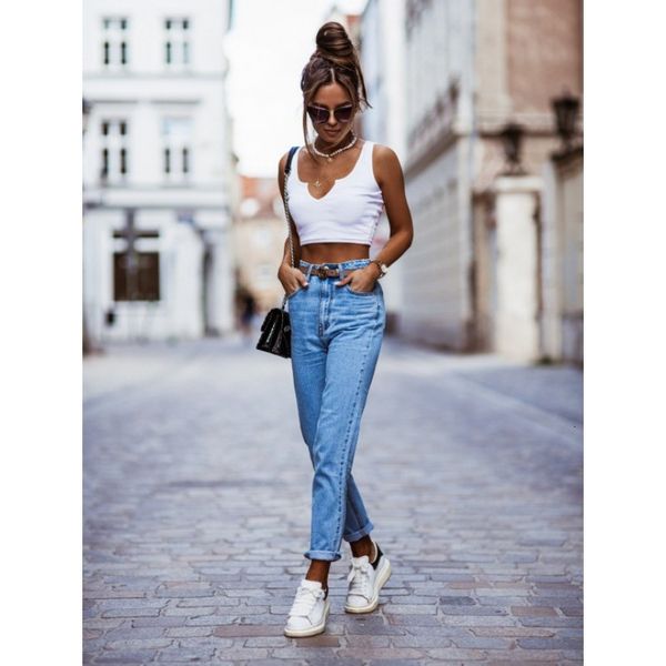 

jeans autumn and winter 2021 casual slim pants women's, Blue