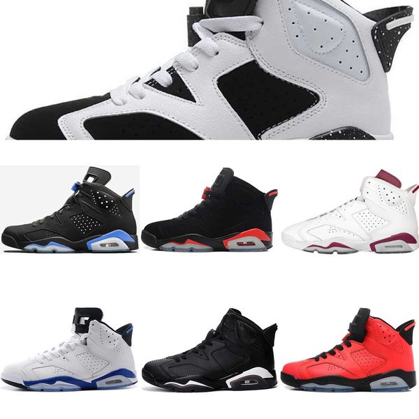 

designer men 6 basketball shoes tinker sneaker unc blue black cat white infrared red mens trainers shoes sneakers size 41-47q9wf