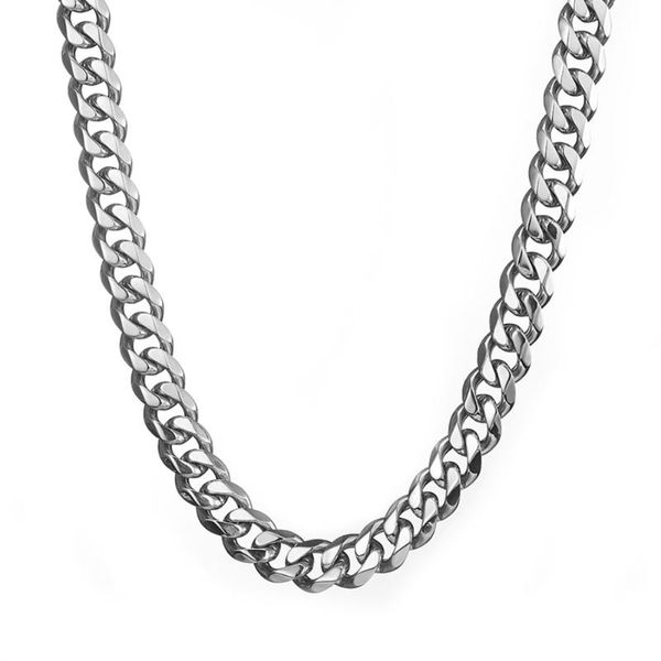 

betty 15mm 16-40 inch smooth stainless steel silver color curb chain link necklace mens boys holiday gifts chains