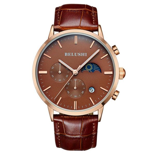 

wristwatches men's watches leisure gifts for men in fashion explosions multifunctional waterproof business sports quartz, Slivery;brown