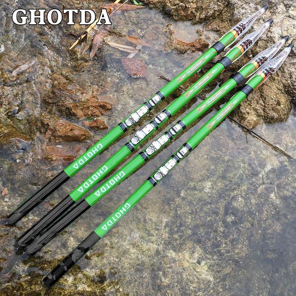 

2.7m 3.6m 4.5m 5.4m 6.3m carbon fiber rock fishing rod spinning pole feeder boat rods