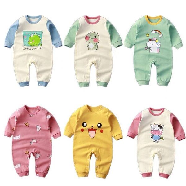

jumpsuits autumn 2021 baby rompers for boys girls clothing cartoon born clothes one pieces pajamas jumpsuit costume, Blue