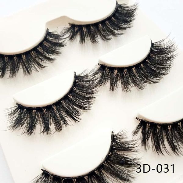 

3pairs black long cross makeup 3d stereo false eyelashes thick natural bushy fake eye lashes extension tools1