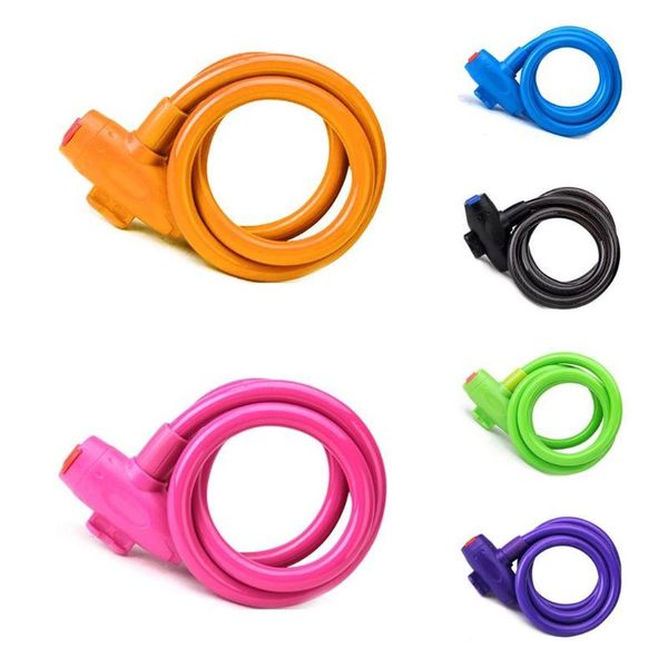 

bike locks heavy duty candy color cable lock bicycle security anti-theft