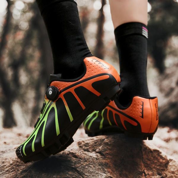 

speed cycling shoes men racing bike spd cleat self-locking bicycle sneakers zapatilla ciclism mountain sneaker footwear, Black