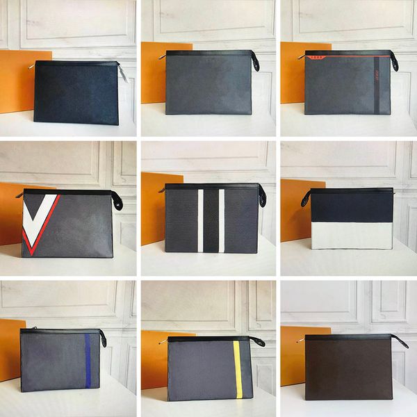 

m61692 men pochette voyage toiletry kits handbags leather women clutch cosmetic bag designers coated canvas wrist coin purse