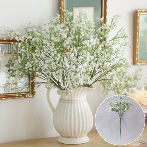 

6pcs bouquet silk artificial lavender fake plant flower home decoration decorative flowers & wreaths