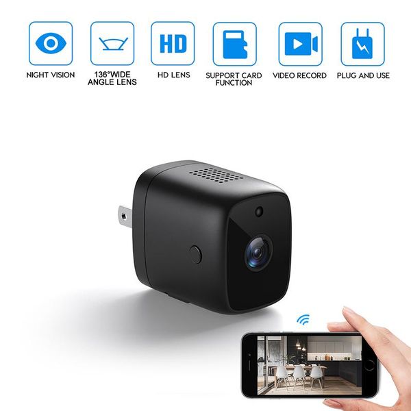 

mini cameras 1080p hd micro camera wifi wireless wall plug usb phone charger nanny home kids baby pet monitoring cam