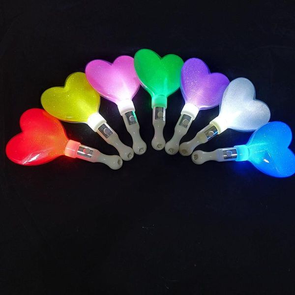 

party decoration 100pcs multicolor light-up blinking rave sticks toy heart-shaped live concert led spare tube flashing strobe wands concerts