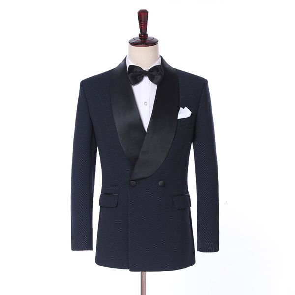 

wedding tuxedos latest design side vent double breasted groom shawl lapel groomsmen men party suits (jacket+pants+tie) w35, Black;gray