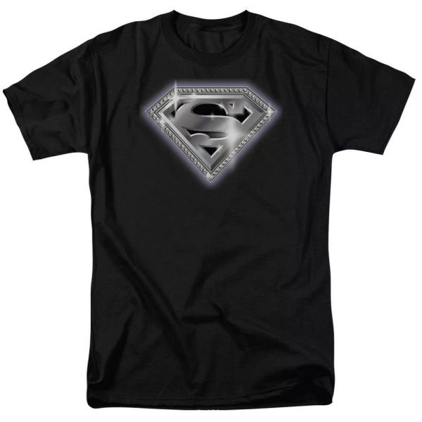 

Superman Bling Shield T-Shirt DC Comics Sizes S-3X NEW, White;black
