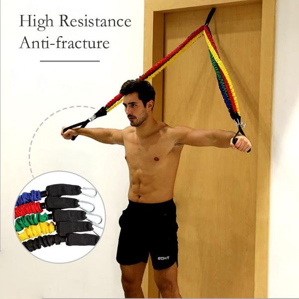 

11pcs set pull rope fitness exercises resistance bands elastic tubes yoga band indoor body sports training equipment