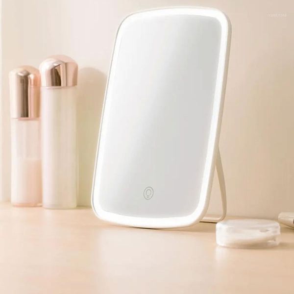 

wholesale intelligent portable makeup light mirror deskled adajustable folding dormitory with light1