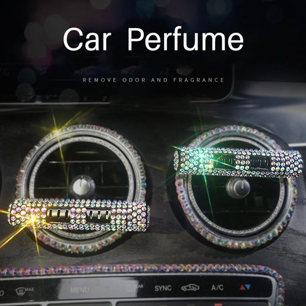 

car air freshener styling rhinestone diamond crystal solid perfumes original women bling parfum flavoring for