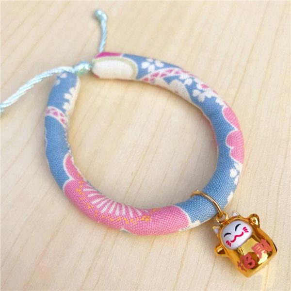 

cat collars & leads pet cats collar dogs handwork japanese style handmade adjustable necklace printed necktie kitten accessories 123456