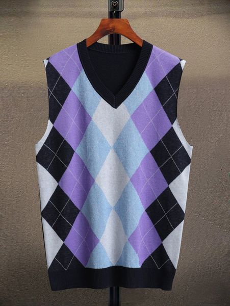 

men argyle pattern sweater vest l4xd#, White;black