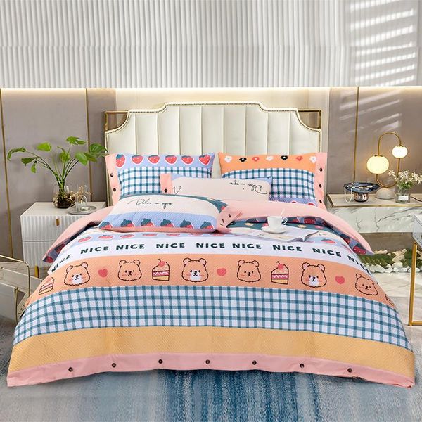 

bedding sets bedspread cotton line embroidery with small flowers set for home textile quilting coverlet cover blanket pillowcases