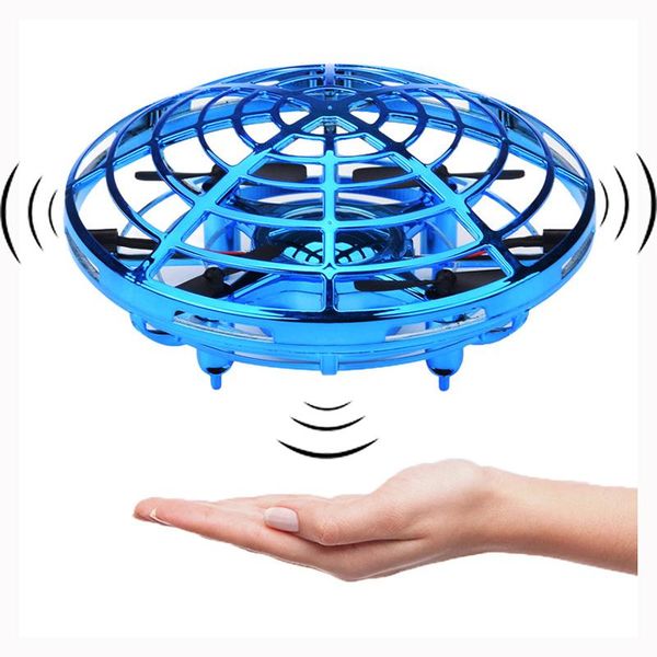

funny infrared induction ufo drone mini quadcopter kids indoor toys hand control helicopter good gift for children drones