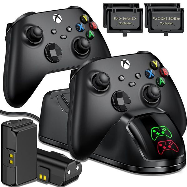 

game controllers & joysticks controller charger for xbox series x/xbox s with 2 pcs battery one s/xbox elite wireless gamepad