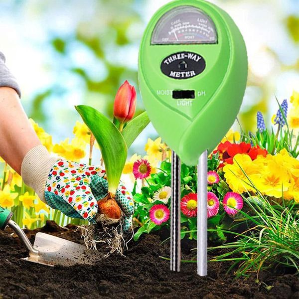 

3in1 soil water moisture ph meter acidity humidity sunlight light test garden plants flowers moist tester testing instrument meters