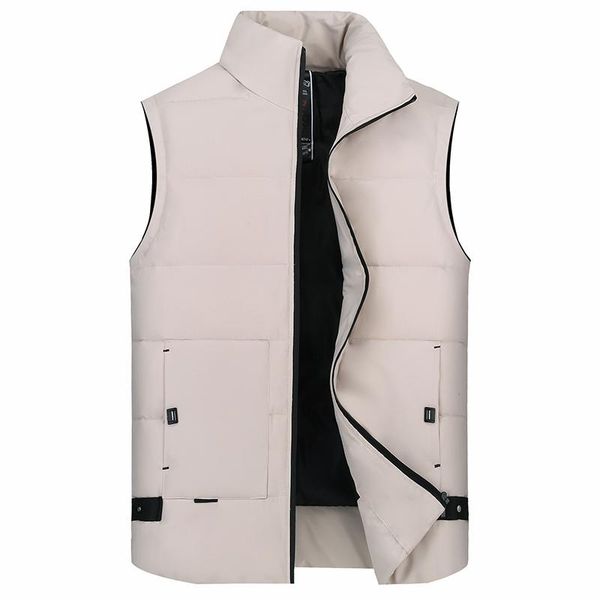 

men's vests plus size vest men stylish spring autumn warm fat sleeveless jacket winter waistcoat casual coats, Black;white