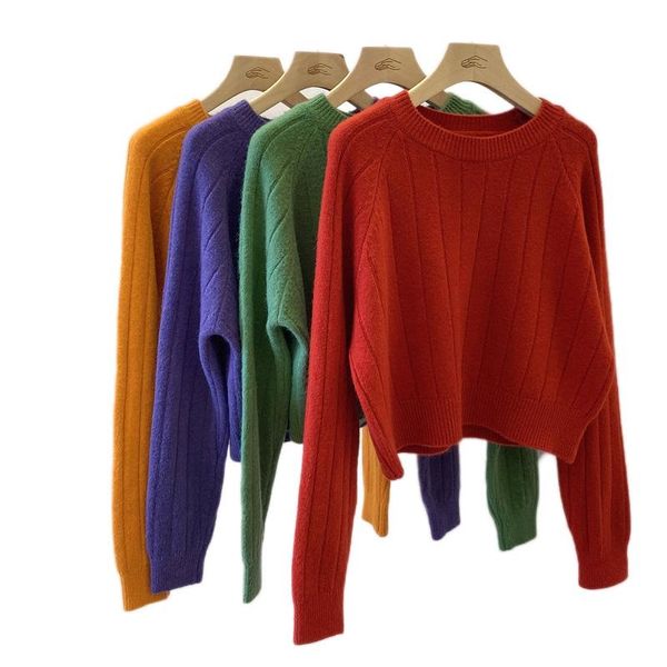 

women's sweaters knitted basic sweater pullover o neck ribbed solid color long sleeves women autumn winter fashion casual warm soft, White;black