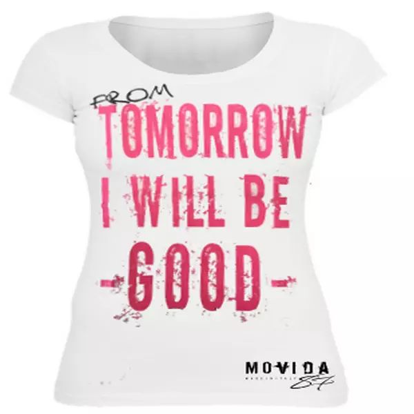 

T-Shirt Lady NightLife 87 tomorrow, White;black