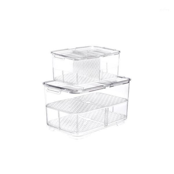 

storage bottles & jars refrigerator containers with lids kitchen seal tank plastic separate vegetable fruit fresh box stackable